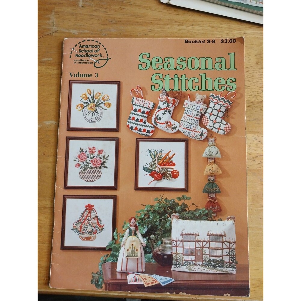 AMERICAN SCHOOL OF NEEDLEWORK  SEASONAL STITCHES   BOOKLET S-9   VOLUME 3   1981
